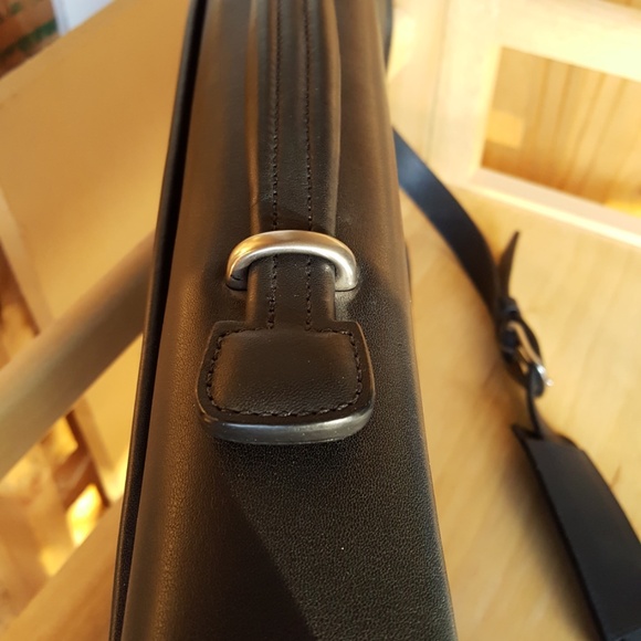 Coach Lexington Black Leather Briefcase Messenger Bag - Vintage 1996 - Picture 3 of 10